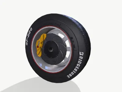 Rally wheel FS - 228 Low-poly 3D model