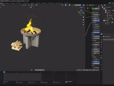 Outdoor Fireplace 3D model