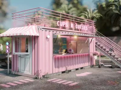Coffee Shop Free 3D model get