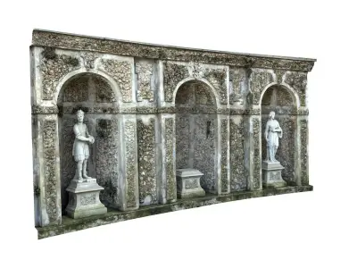 Statues in Niches Italy Low-poly 3D model