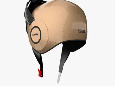 Shark Raw Helmet Low-poly 3D model