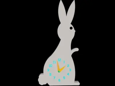 Rabbit Clock 3D model