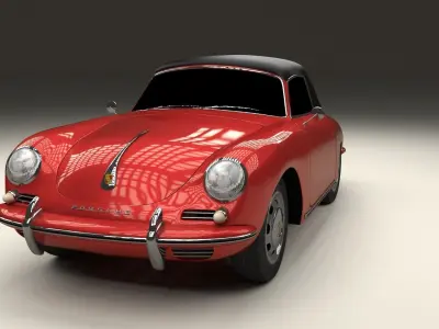 Porsche 356 Cabrio 3D model