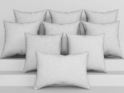 Pillow set decorative pillows - decorative pillows 3D model