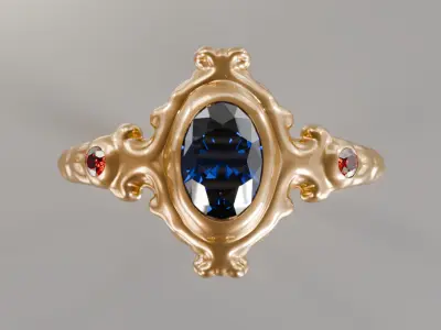 Midnight Sovereign Ring - 3D Free print ready Free  Free 3D print model