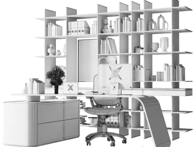 Boss Desk - Office Furniture - workplace 36 3D model