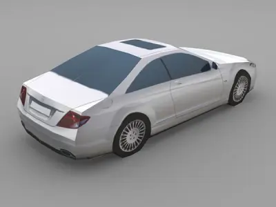 Mercedes CL 600 Low-poly 3D model