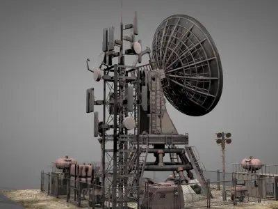 Satellite Ground Station 3D model