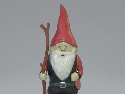 Garden Gnome 3D Model Low-poly 3D model