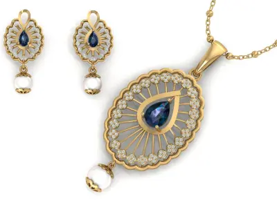 Pendant Necklace 3D print model 9