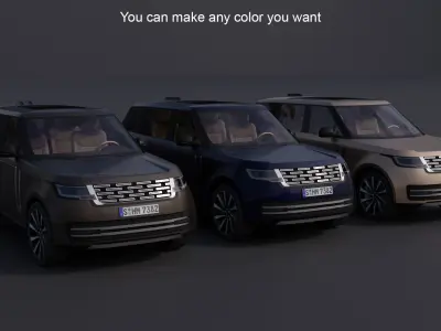 Generic Luxury SUV 7 Low-poly 3D model