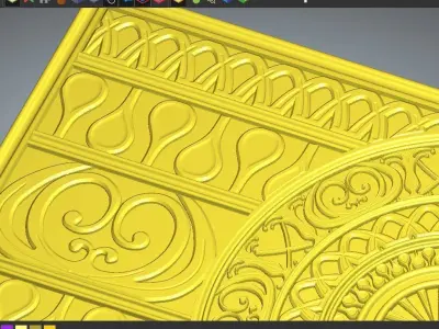 PATTERN BED HEADBOARD - BACK PLANE 3D print model