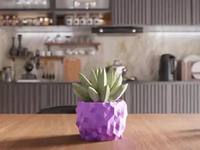 Asteroid Desk Planter - 039 3D print model