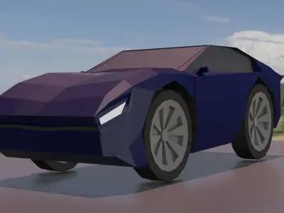 low poly race car Low-poly 3D model buy