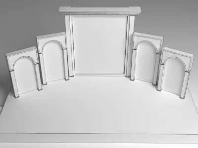 Modern Wedding Stage 3D model purchase