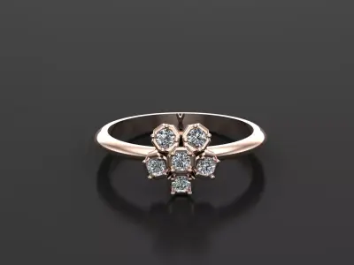 Solitaire Ring Version 1 SR51 3D model