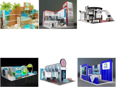Booth Exhibition Stand G37 3D Model Collection