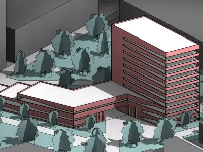 College Campus Building 3D model