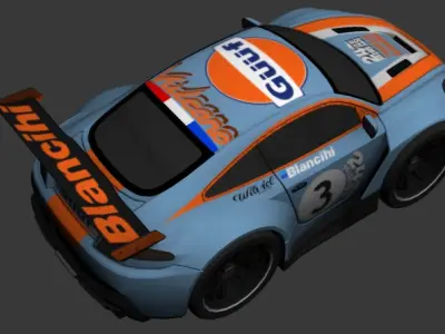 cartoon car vehicle 3d game ready model Low-poly 3D model-007 Low-poly 3D model