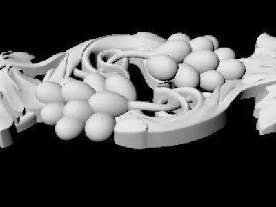 Central decor ornament for furniture 3D model 366