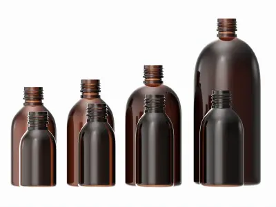 Bottles 8 Set Vitamin and Sport Nutrition 3D model