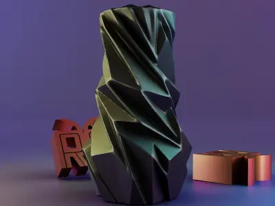 Diamond Pillar Candle Mold 3D print model