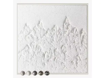 3D White Abstract Painting 3D model