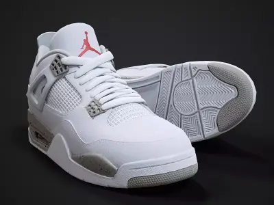 Air Jordan4-retro sneaker-v1 Low-poly 3D model