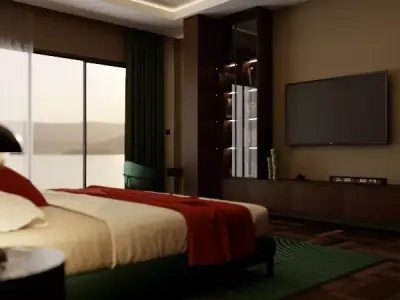 Luxury Sunset Harmony Bedroom 3D model