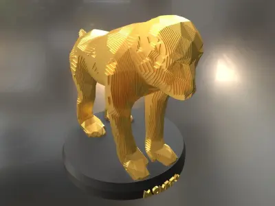Parametric Monkey Low-poly 3D model