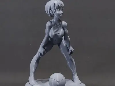 Beach volleyball girl 3D print model