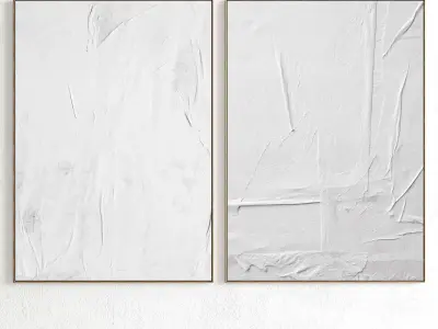 Plaster Two Photo Frame 306 Low-poly 3D model