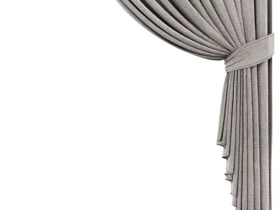 Curtain with garter 3D model