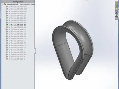 Thimble DIN 6899 3D model