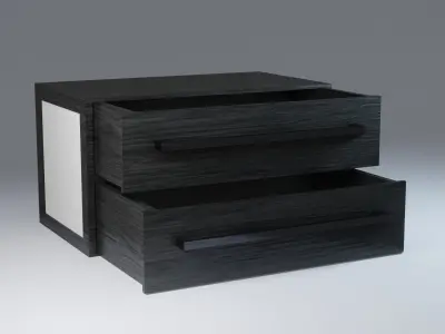 RIGGED Basic Wooden End Table 3D model