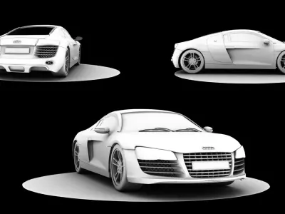 Audi R8 3D Model 3D model