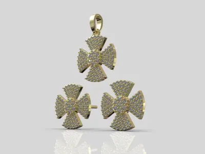Lightweight earring necklace pendant model 913 3D print model