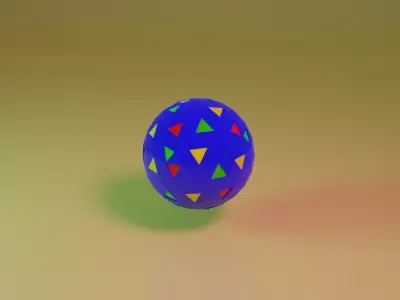 Kid Toy Ball Lowpoly 3D model Free low-poly 3D model
