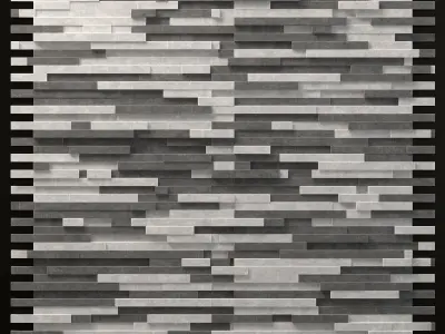 Wall long brick clinker n1 3D model