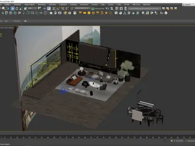 Furniture of Apartment - Titan6 - Max FBX OBJ SKP DAE Simlab 3D model