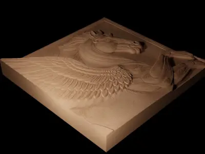 Pegasus CNC 3d Print High Relief Sand Casting 3D print model