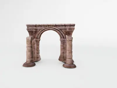Archaic Pillars Ancient Ruins 3D model