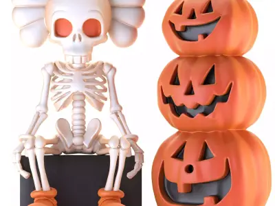 Halloween decoration 3D Model Collection