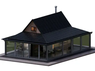 House with sash windows 3D model