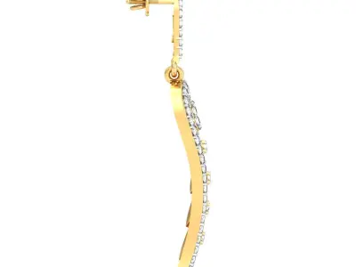 Women Earring 3DM STL OBJ FBX Render Details 3D print model order