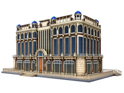  Luxury Building 1 Low-poly 3D model