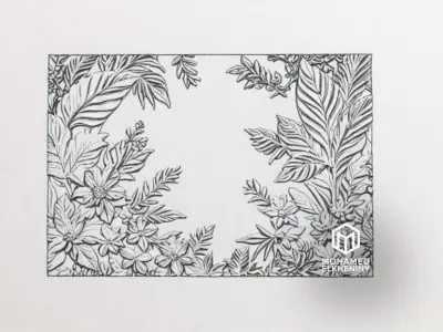 modern panel wall decor set wall relief mural CNC 121  3D model