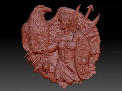 Viking Girl 3D print model