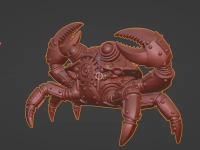 Steamcrab Steampunk Crab Sculpture 3D print model
