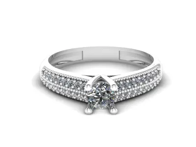 Solitaire Engagement Diamond ring 3d Printable Model 3D print model